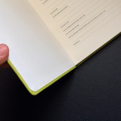 A5 promosyon defter ilk sayfası, Türkçe ve İngilizce kişisel bilgi alanı