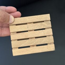 Palet Tipi Ahşap Bardak Altlığı – Kayın Ağacı Malzemeden, Promosyon İçin Özel Tasarım