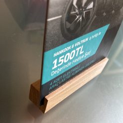 Alternative view of Ahşap Takvim Altlığı – Kayın Ağacından Masa Takvimi ve Mini Poster Tutucu