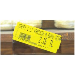 Arkası Yapışkanlı Şeffaf PVC Etiketlik – Çift Taraflı Bantlı