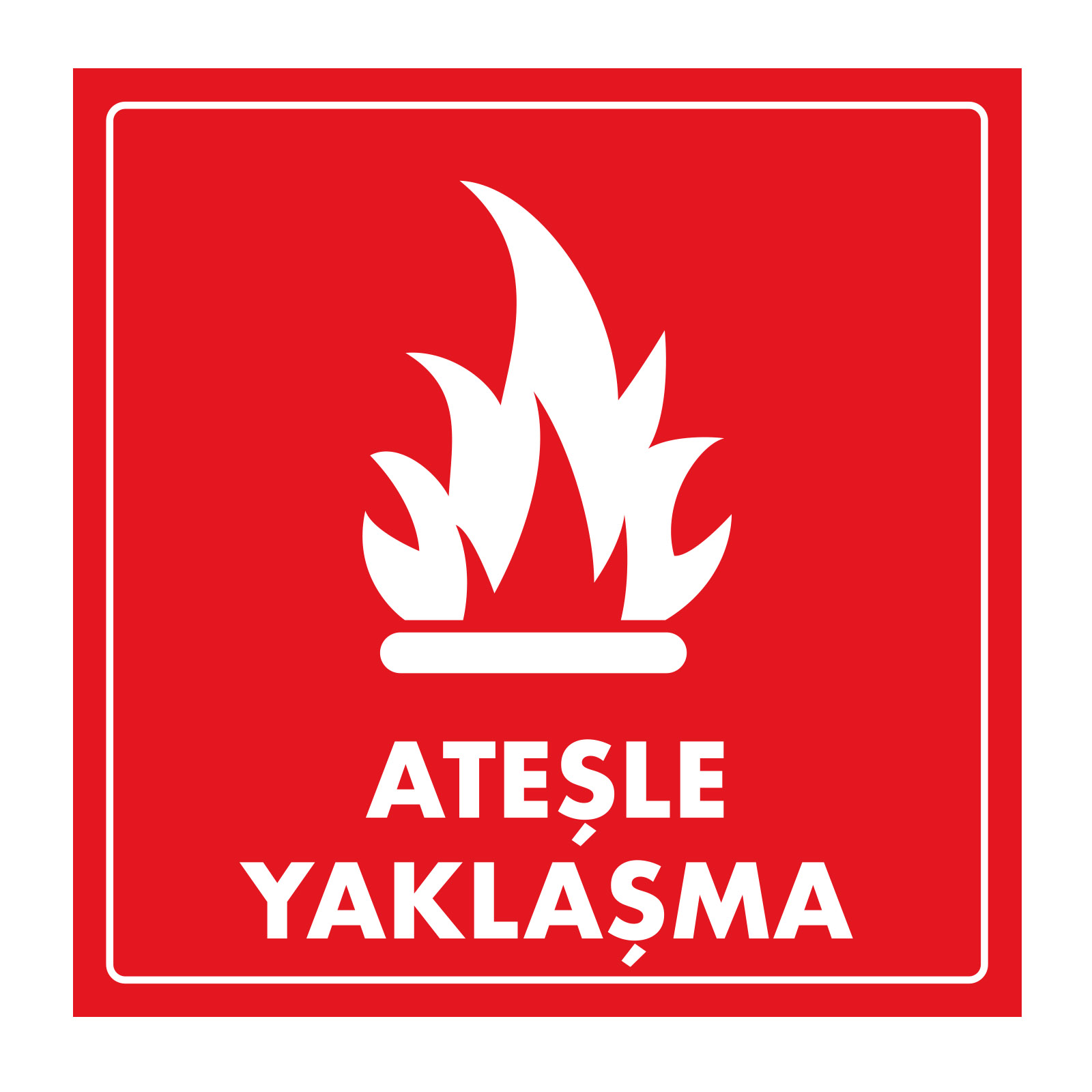 Ateşle Yaklaşma (Fire Danger) - Kargo ve Koli Etiketi Kağıt Çıkartma Baskı 500 Adet - Görsel 2