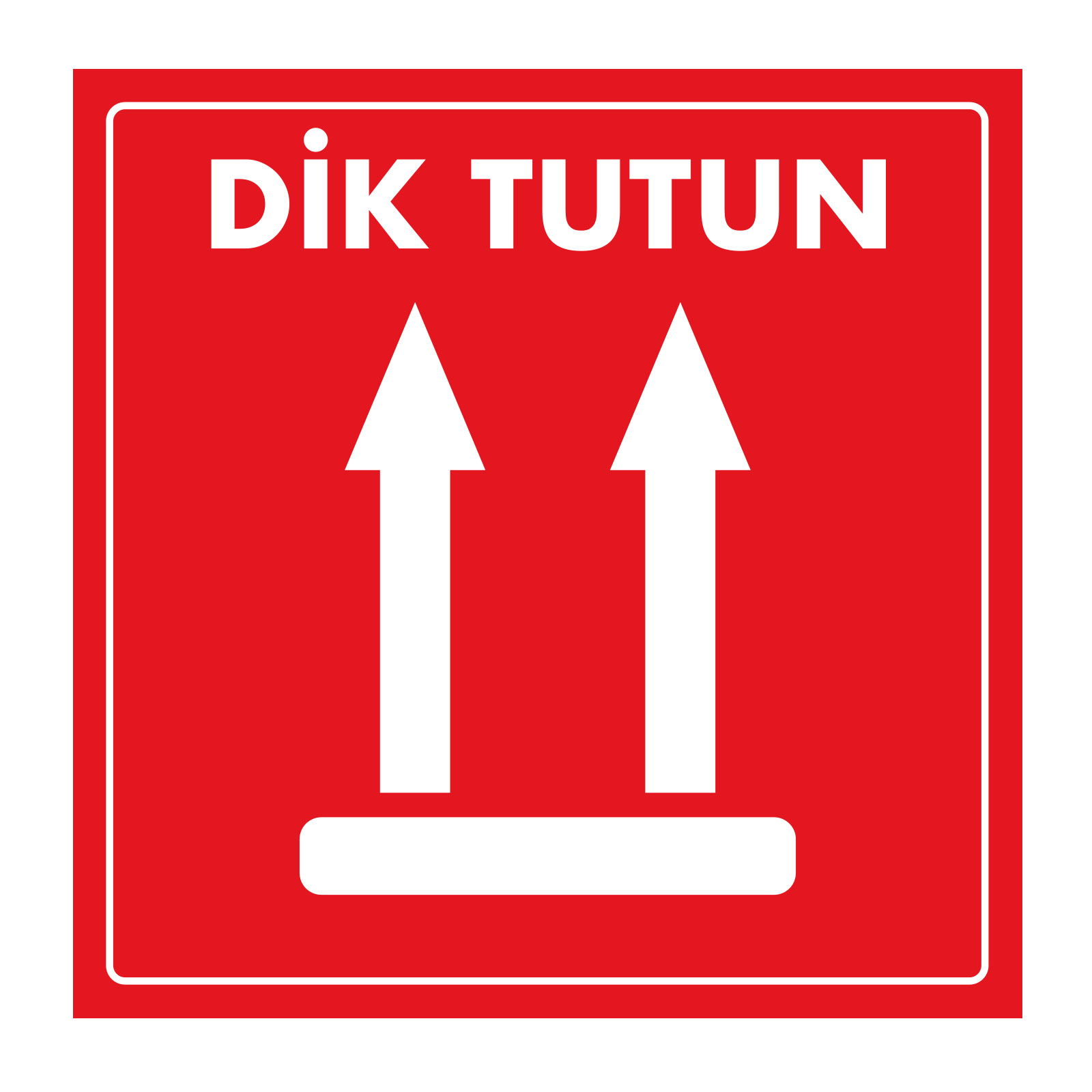 Dik Tutun (This Way Up) - Kargo ve Koli Etiketi Kağıt Çıkartma Baskı 500 Adet 10x10 cm - Görsel 2