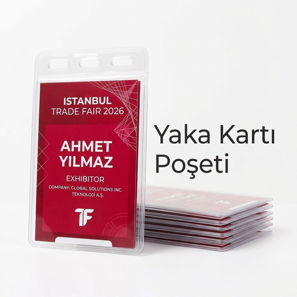Plastik PVC Şeffaf Yaka Kartı Poşeti Dikey 9,5x14,5 cm - Görsel 13