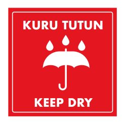 Kuru Tutun (Keep Dry) - Kargo ve Koli Etiketi Kağıt Çıkartma Baskı 500 Adet