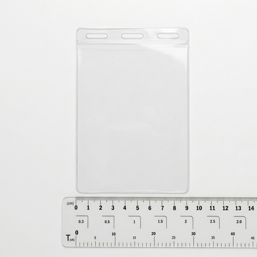 Plastik PVC Şeffaf Yaka Kartı Poşeti Dikey 9,5x14,5 cm - Görsel 5