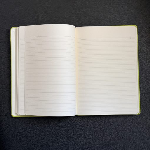 Promosyon defter açık iç sayfalar, 80 gr ivory çizgili kağıt