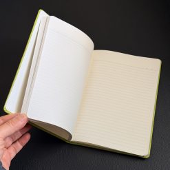 Promosyon defter iç yaprak görünümü, tarih alanlı çizgili sayfa