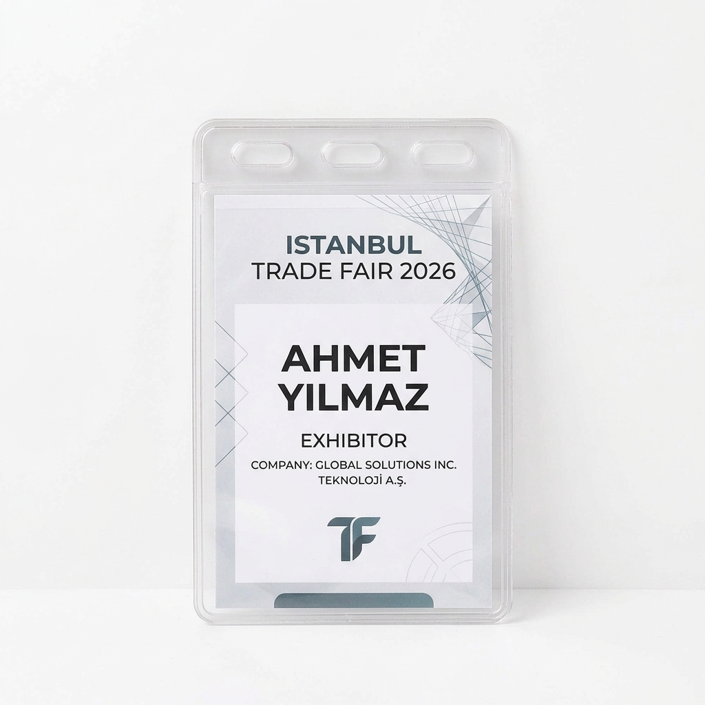 Plastik PVC Şeffaf Yaka Kartı Poşeti Dikey 9,5x14,5 cm - Görsel 3