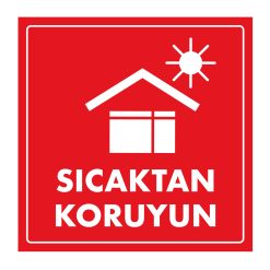 Alternative view of Sıcaktan Koruyun (Keep From Heat) - Kargo ve Koli Etiketi Kağıt Çıkartma Baskı 500 Adet