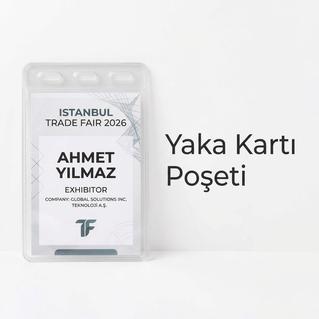 Plastik PVC Şeffaf Yaka Kartı Poşeti Dikey 9,5x14,5 cm - Görsel 11