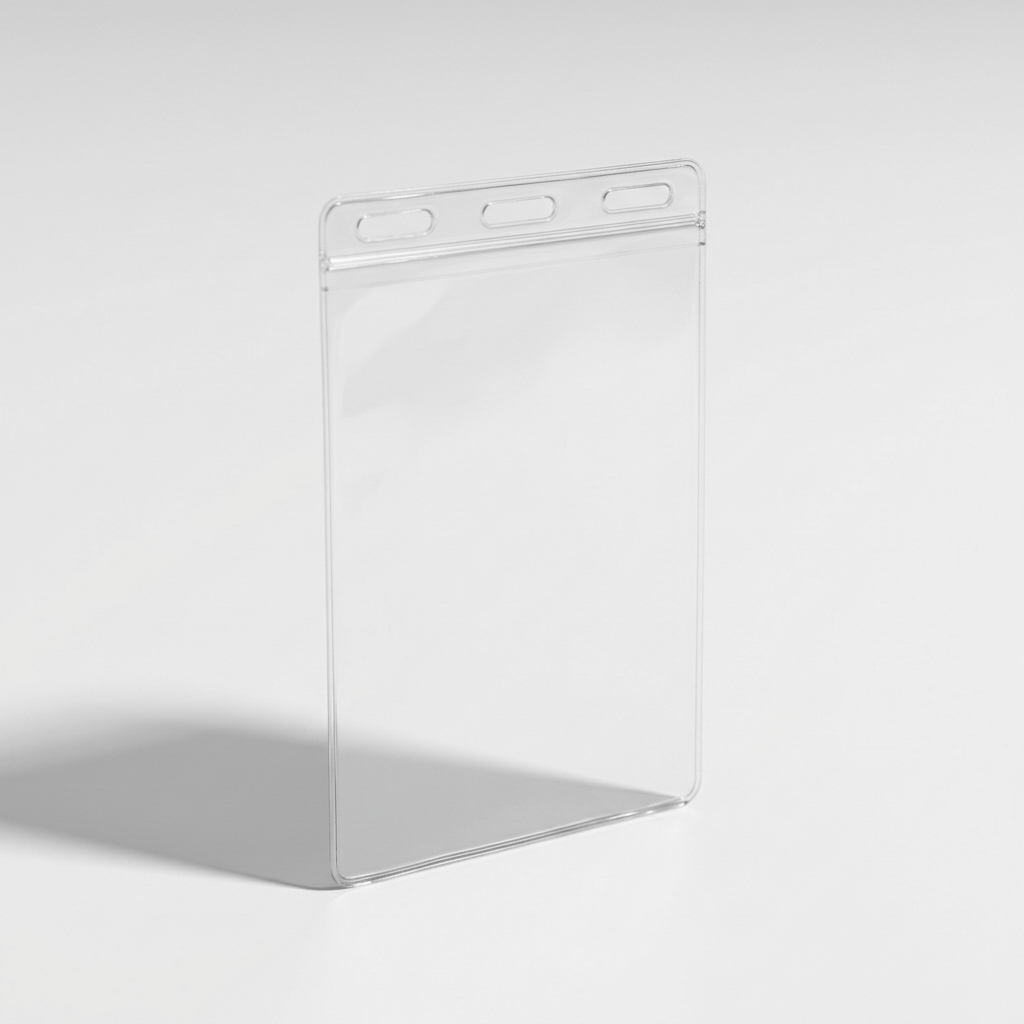 Plastik PVC Şeffaf Yaka Kartı Poşeti Dikey 9,5x14,5 cm - Görsel 7
