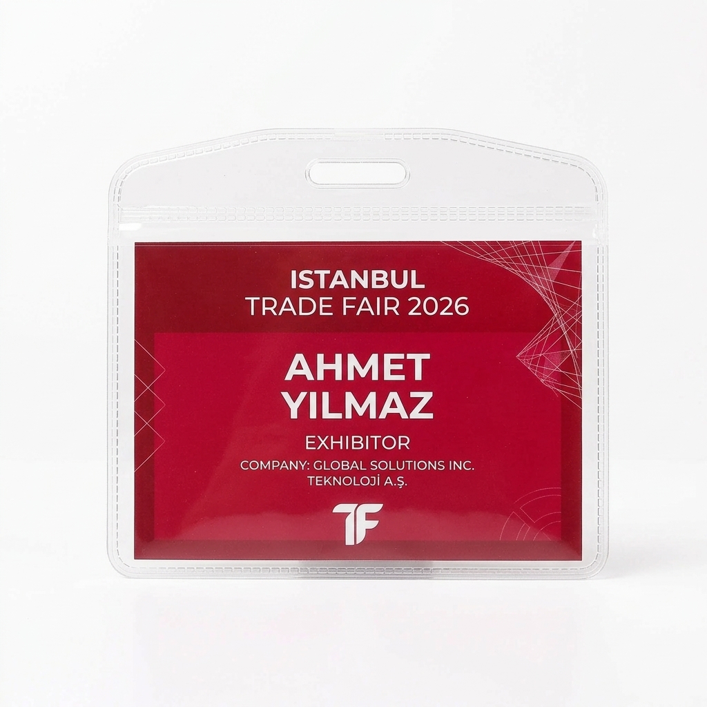 Plastik PVC Şeffaf Yaka Kartı Poşeti 8x9 cm (CR80) - Görsel 8